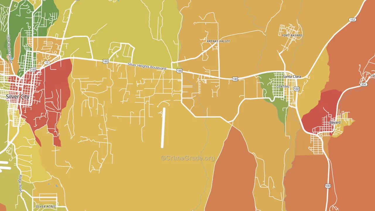 Arenas Valley, NM Map of Assault Rates