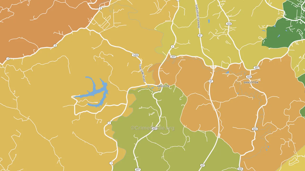 Argillite, KY Map of Assault Rates