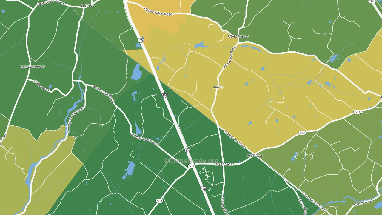 Argus, PA Map of Assault Rates