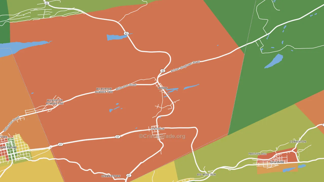 Aristes, PA Map of Assault Rates