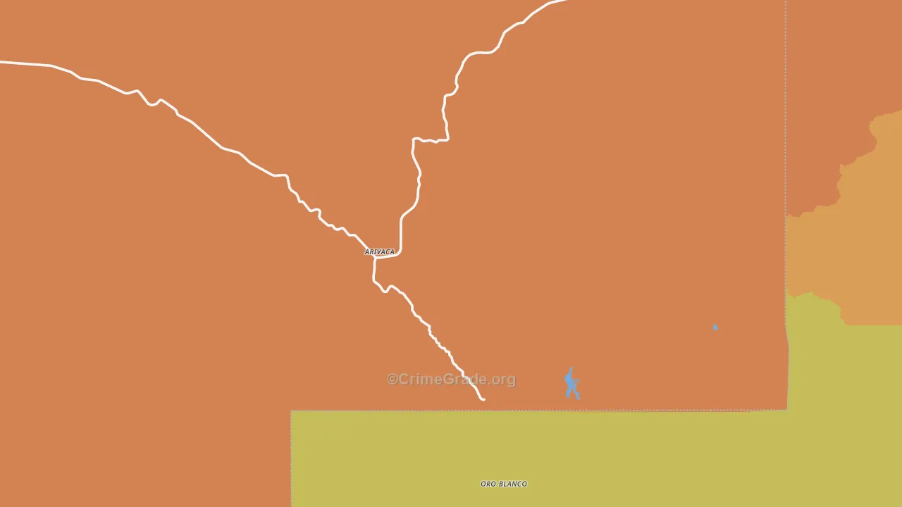 Arivaca, AZ Map of Assault Rates