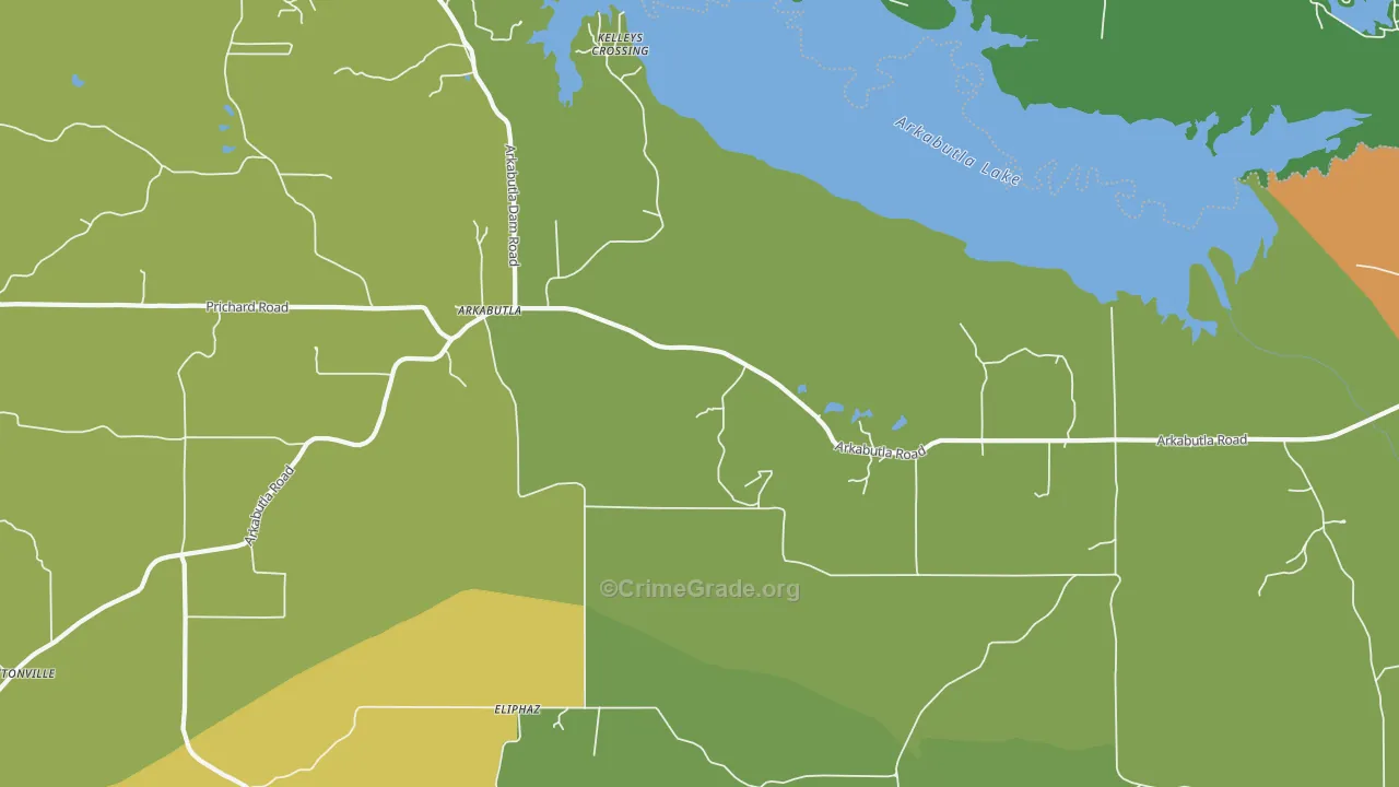 Arkabutla, MS Map of Assault Rates