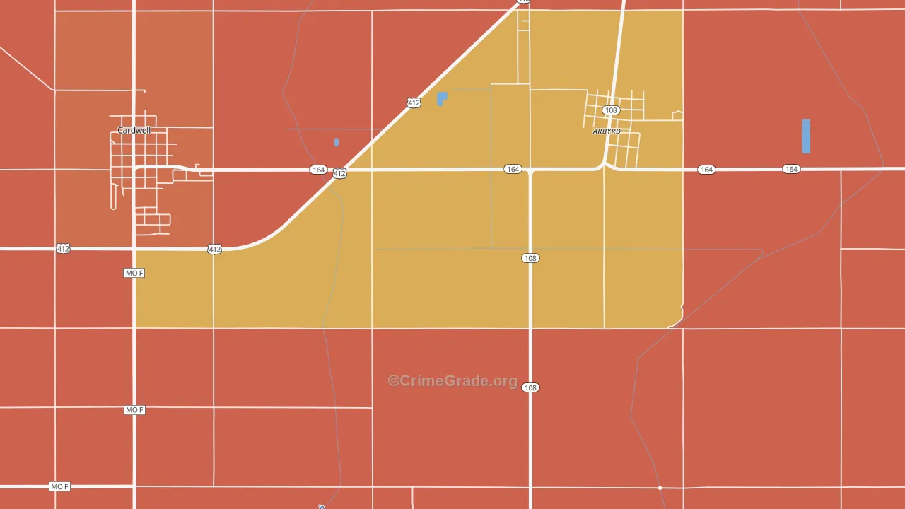 Arkmo, MO Map of Assault Rates