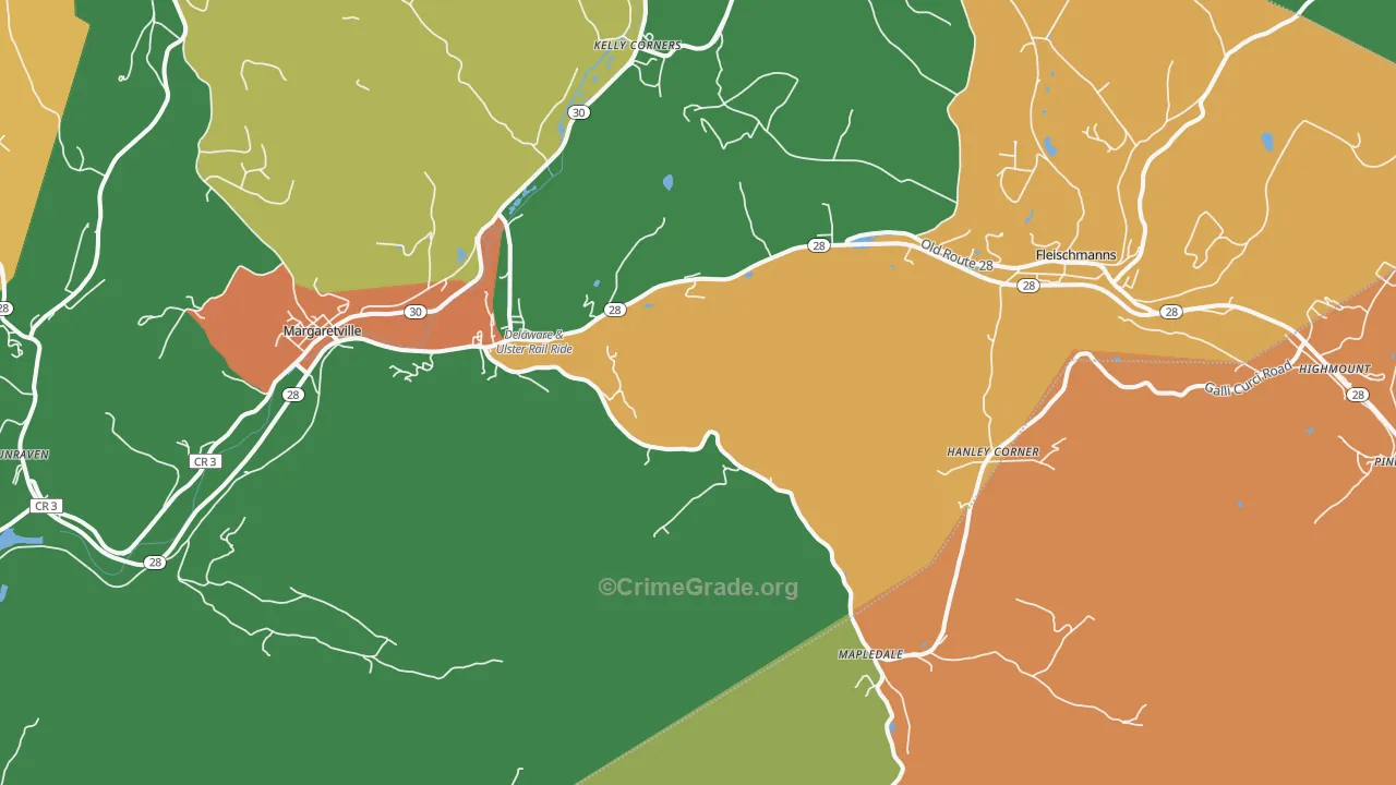 Arkville, NY Map of Assault Rates