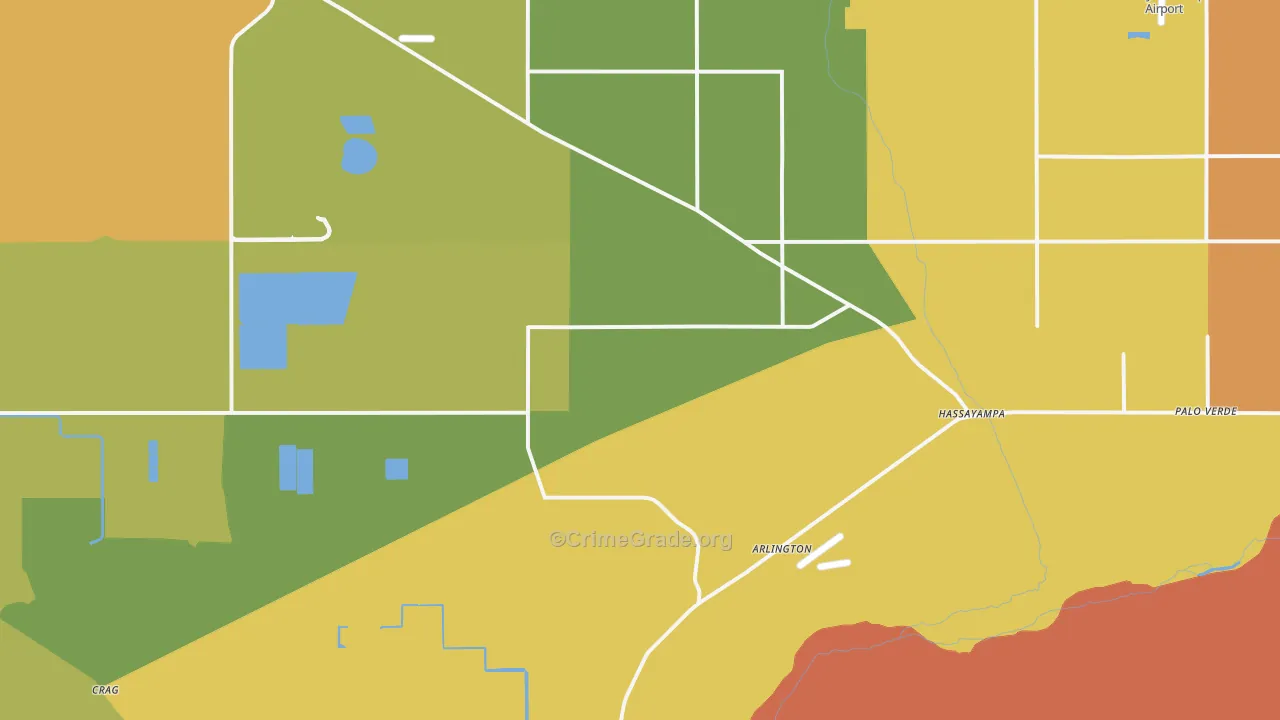 Arlington, AZ Map of Assault Rates