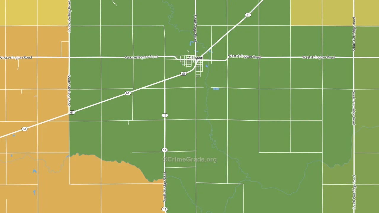 Arlington, KS Map of Assault Rates