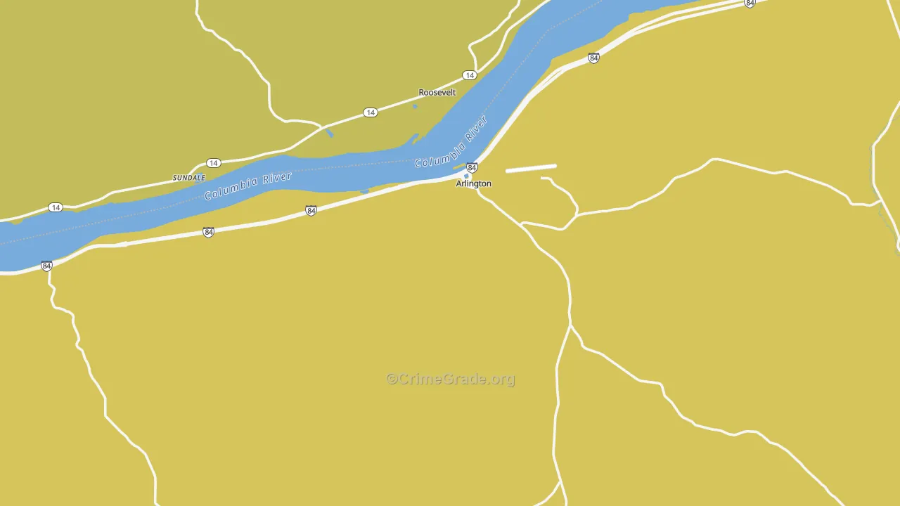 Arlington, OR Map of Assault Rates