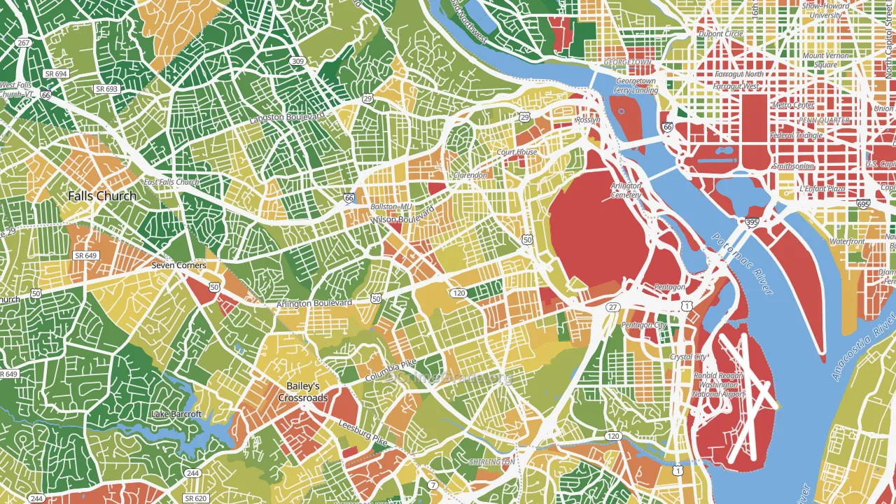 Arlington, VA Map of Assault Rates