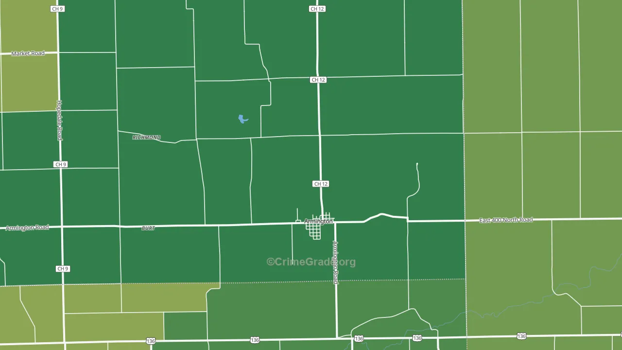 Armington, IL Map of Assault Rates