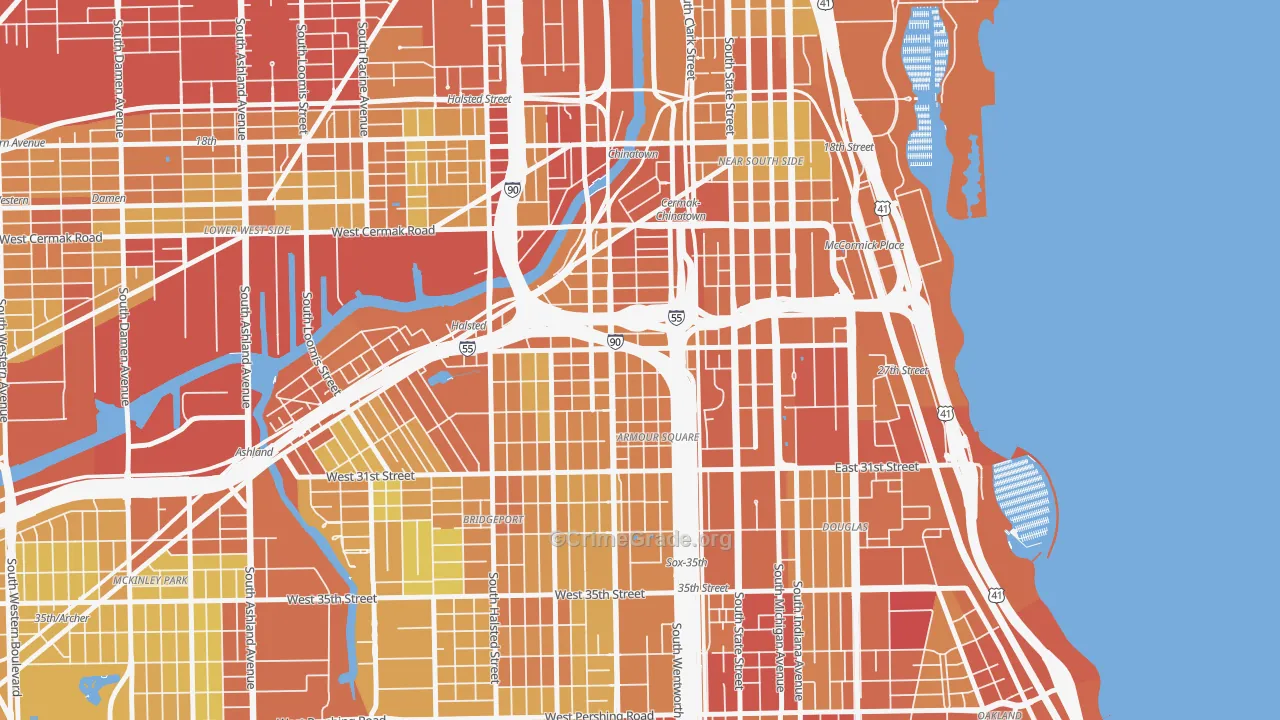 Armour Square, Chicago, IL Map of Assault Rates