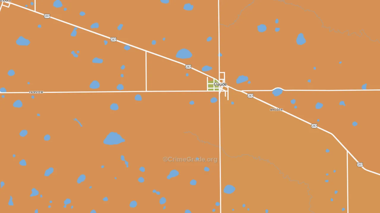 Armstrong County, TX Map of Assault Rates