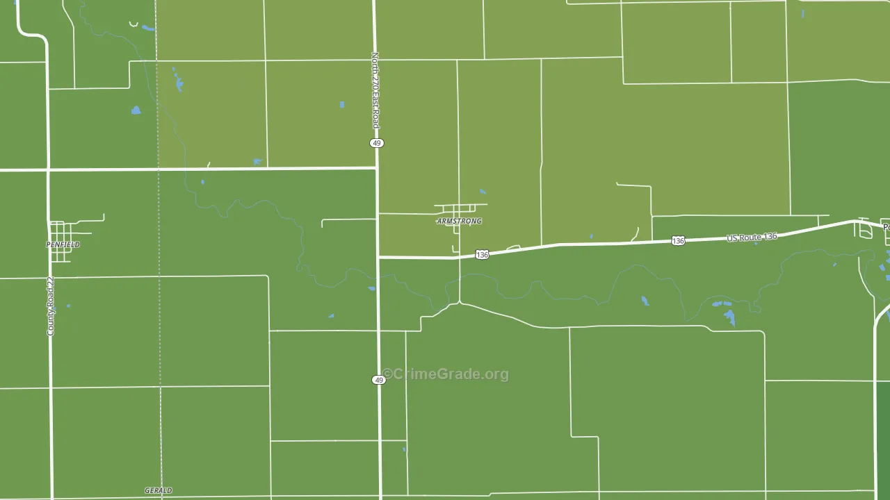 Armstrong, IL Map of Assault Rates