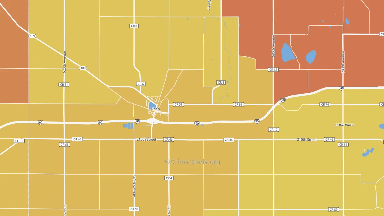 Armstrong, MN Map of Assault Rates