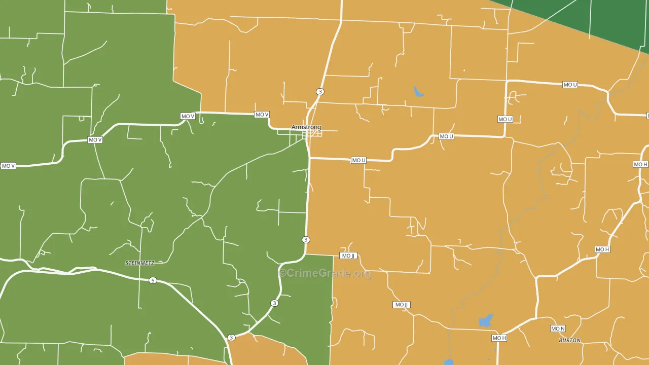 Armstrong, MO Map of Assault Rates