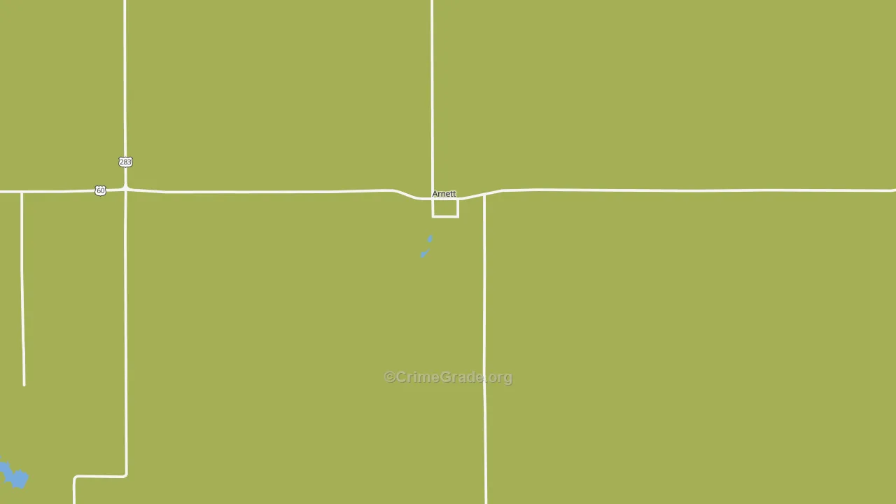 Arnett, OK Map of Assault Rates