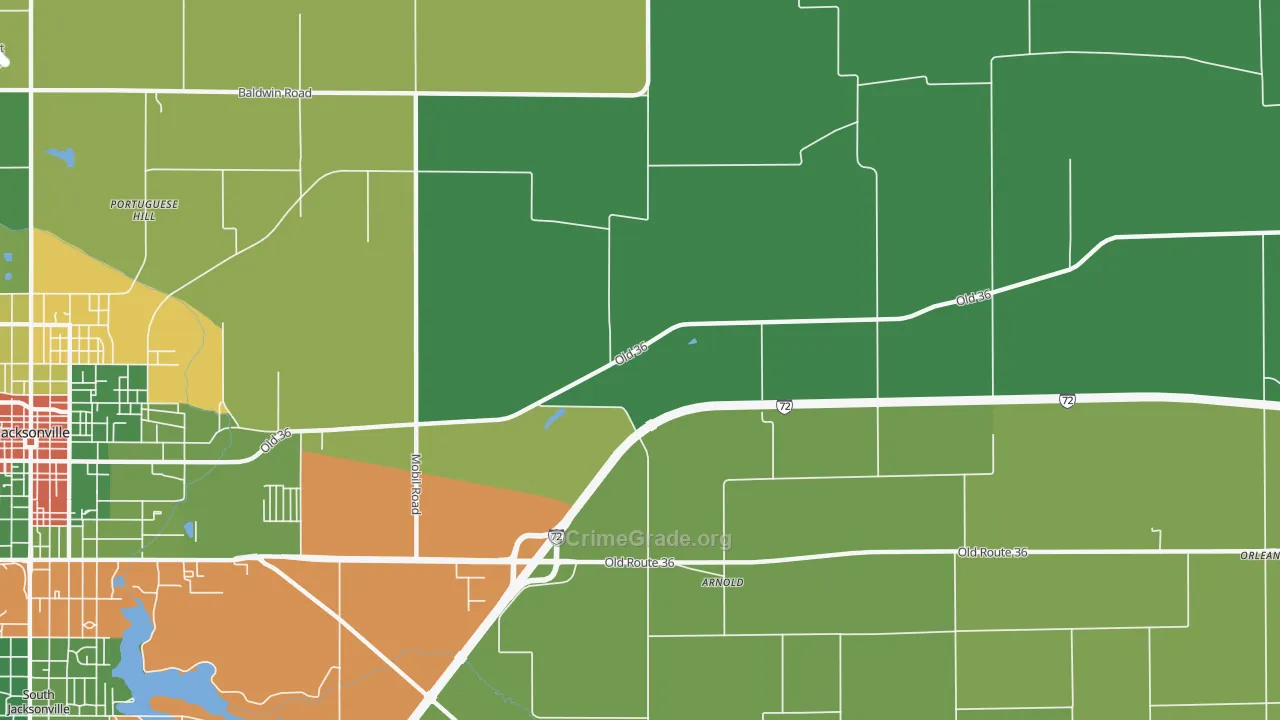 Arnold, IL Map of Assault Rates