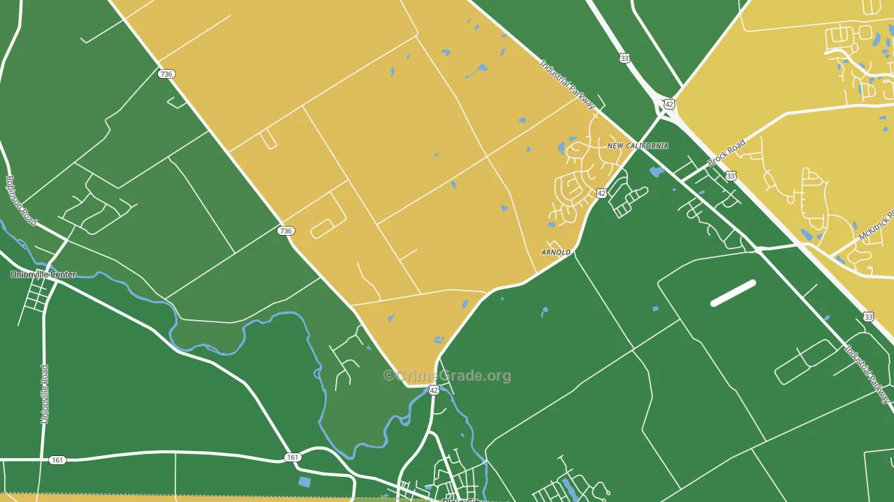 Arnold, OH Map of Assault Rates