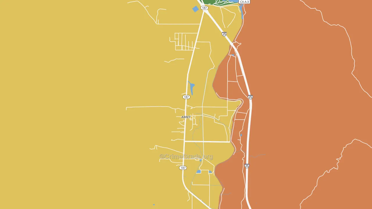 Arrey, NM Map of Assault Rates