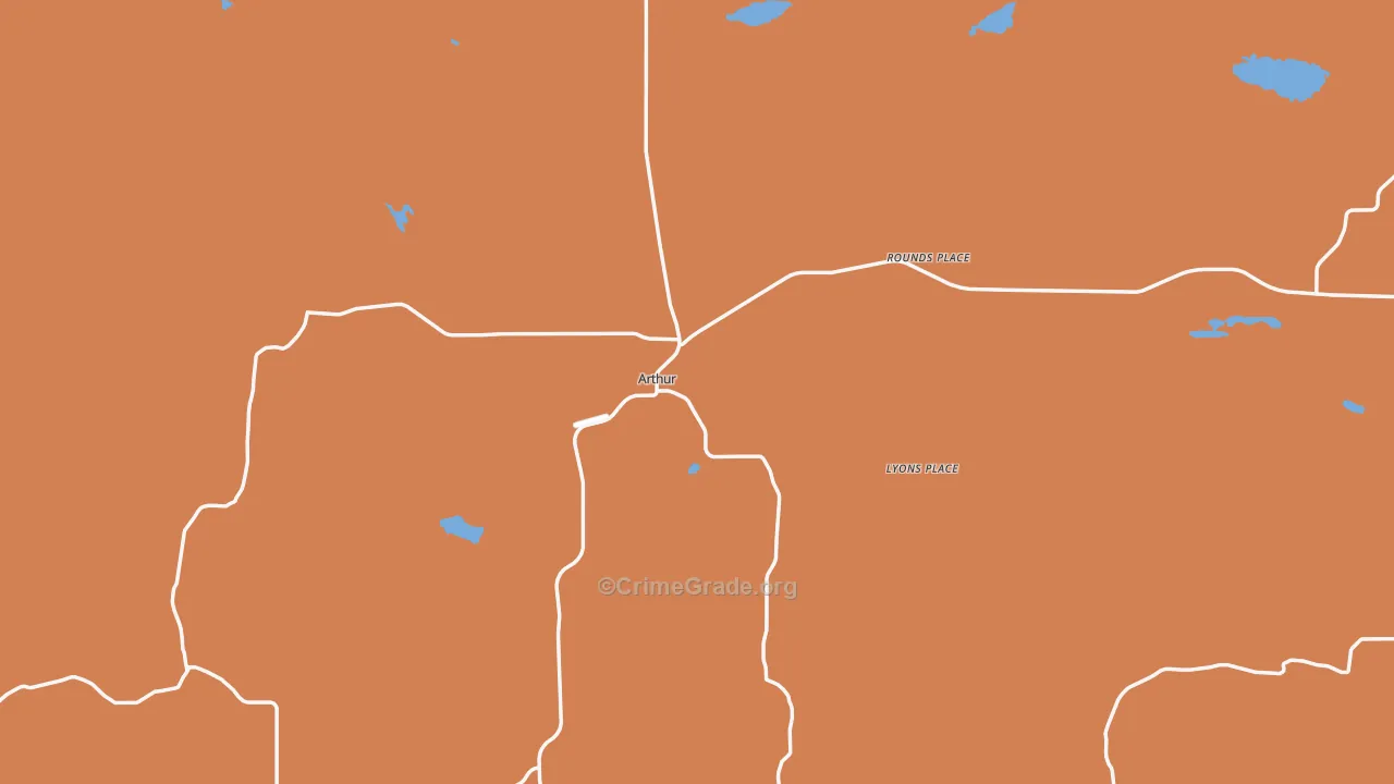 Arthur County, NE Map of Assault Rates