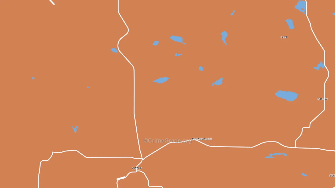 Arthur, NE Map of Assault Rates