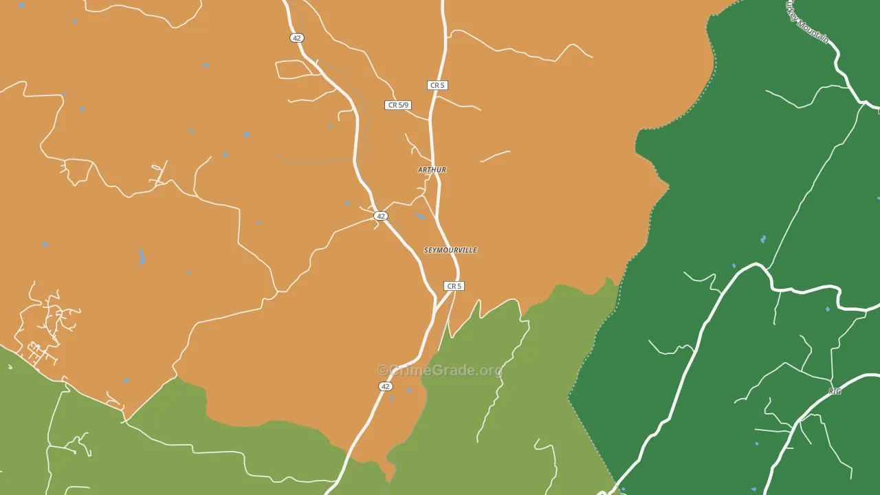 Arthur, WV Map of Assault Rates