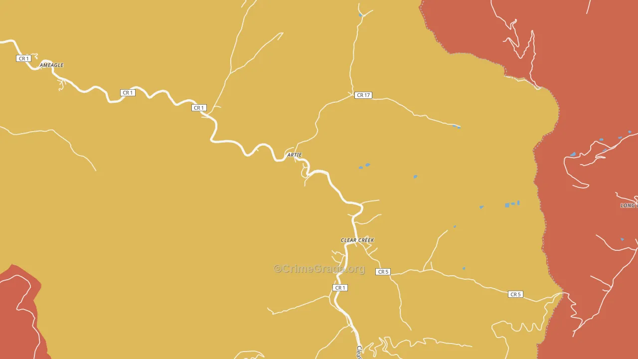 Artie, WV Map of Assault Rates