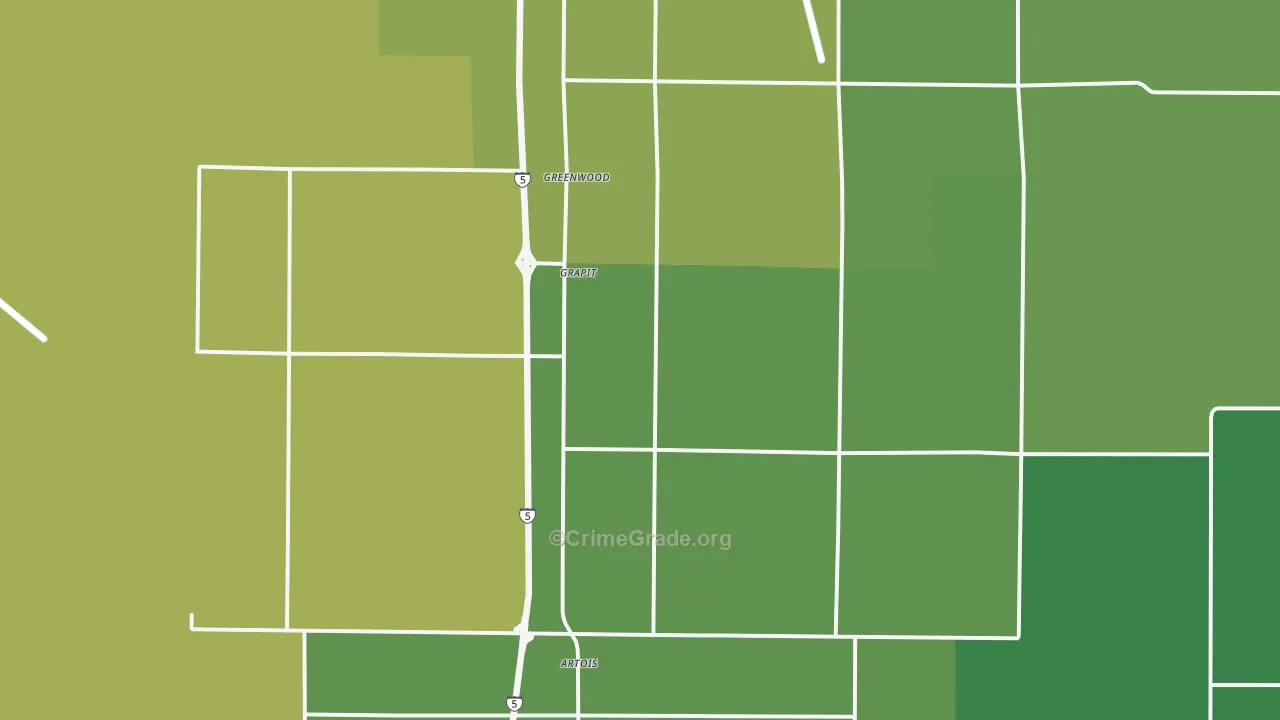 Artois, CA Map of Assault Rates