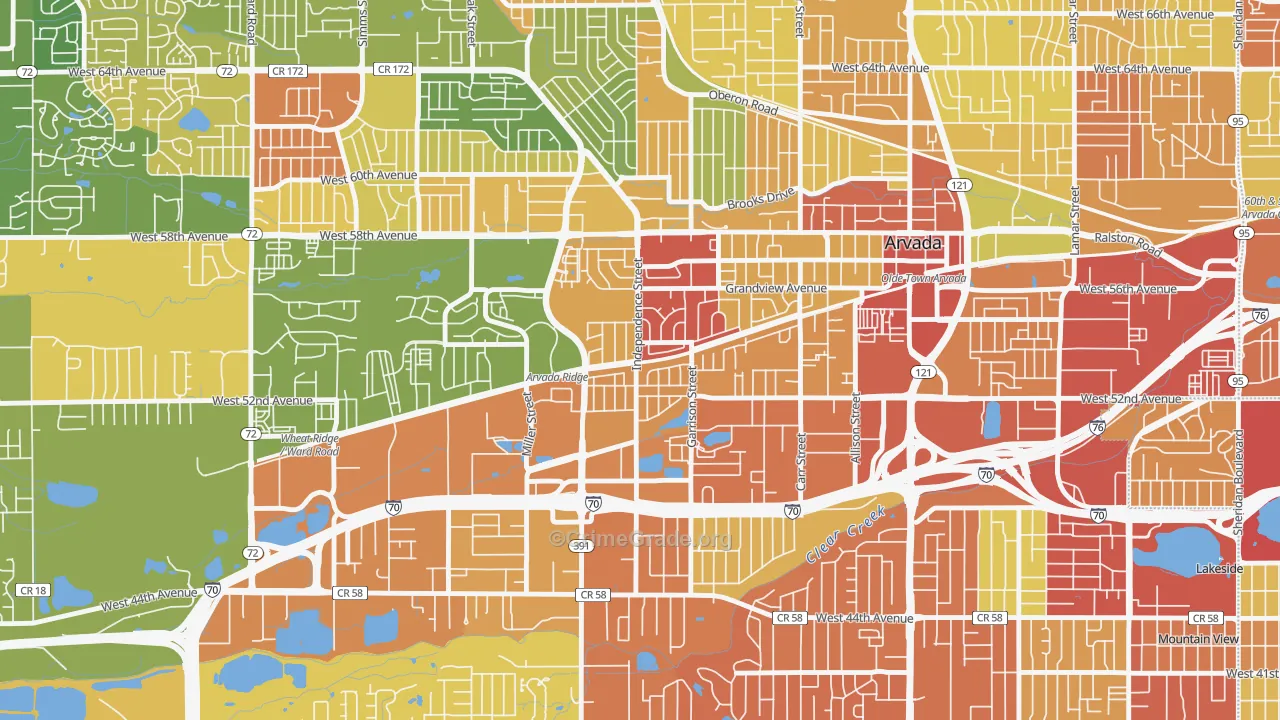 Arvada Plaza Area, Arvada, CO Map of Assault Rates
