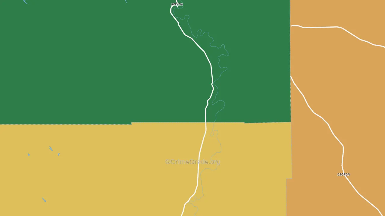 Arvada, WY Map of Assault Rates