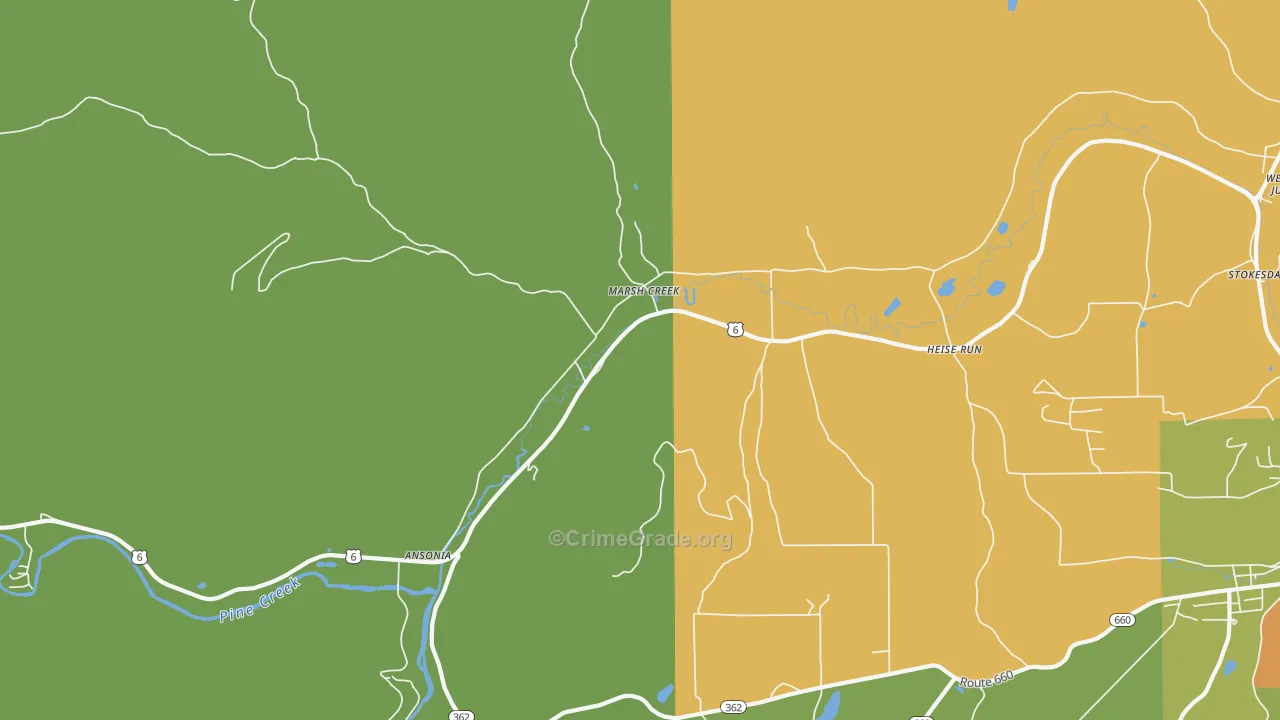 Asaph, PA Map of Assault Rates
