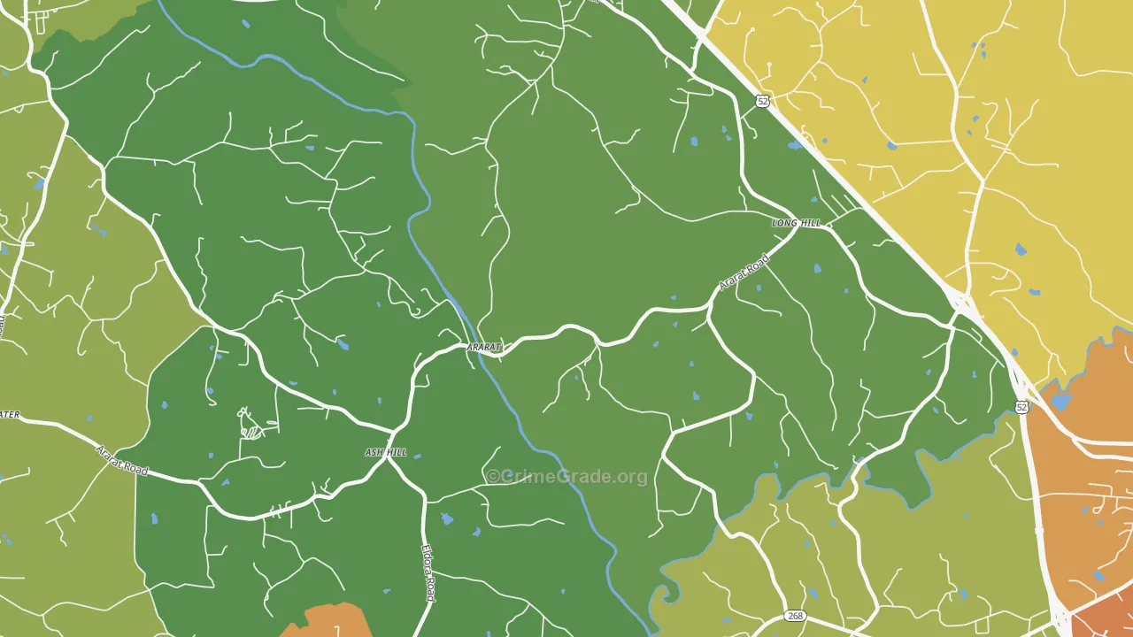 Ash Hill, NC Map of Assault Rates