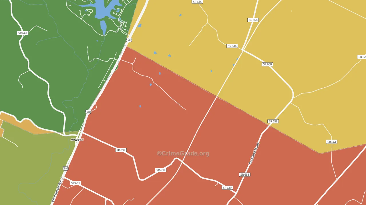 Ashby, VA Map of Assault Rates