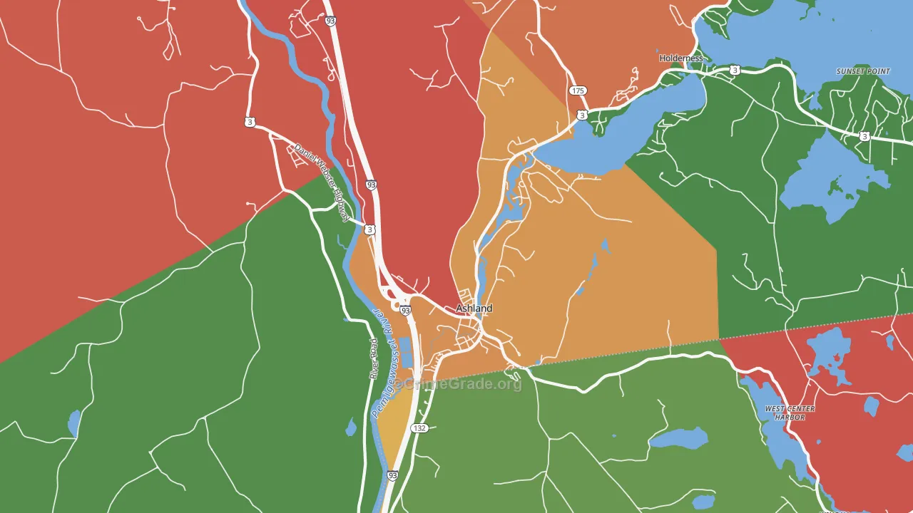 Ashland, NH Map of Assault Rates
