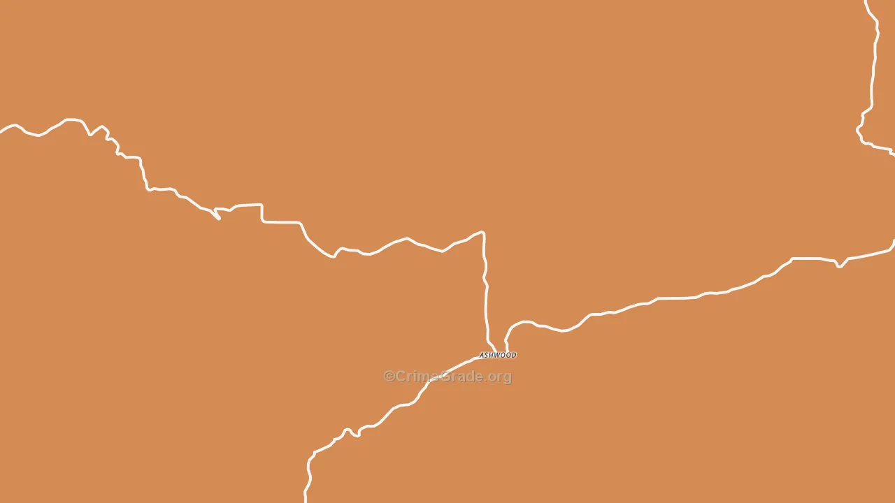Ashwood, OR Map of Assault Rates