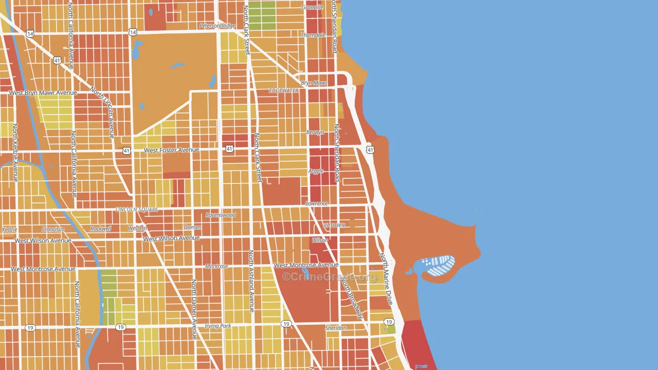 Asia on Argyle, Chicago, IL Map of Assault Rates