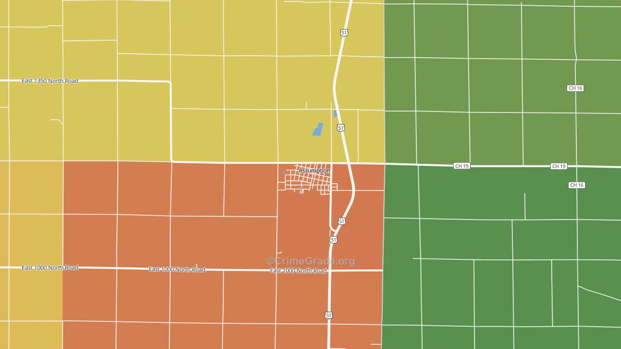 Assumption, IL Map of Assault Rates