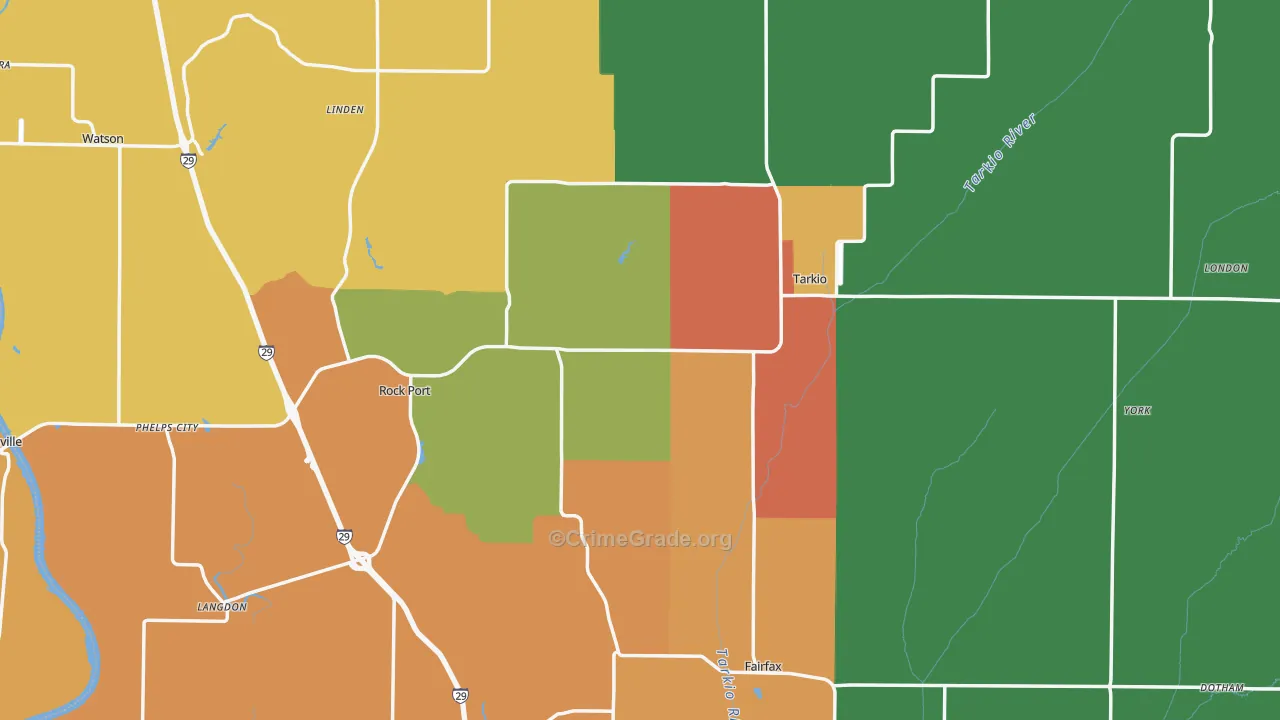 Atchison County, MO Map of Assault Rates