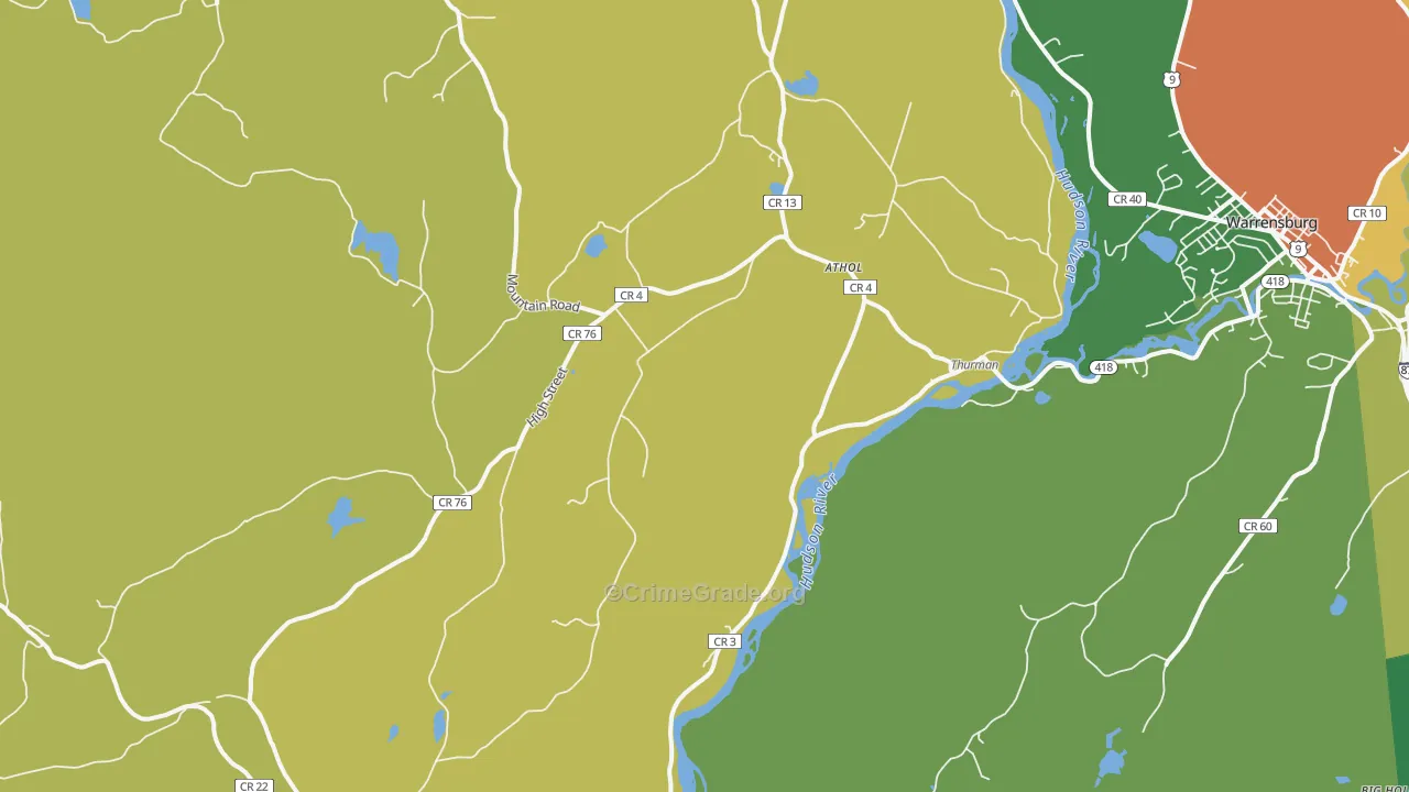 Athol, NY Map of Assault Rates