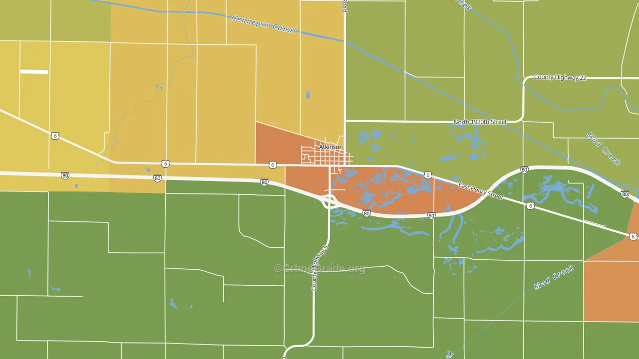 Atkinson, IL Map of Assault Rates
