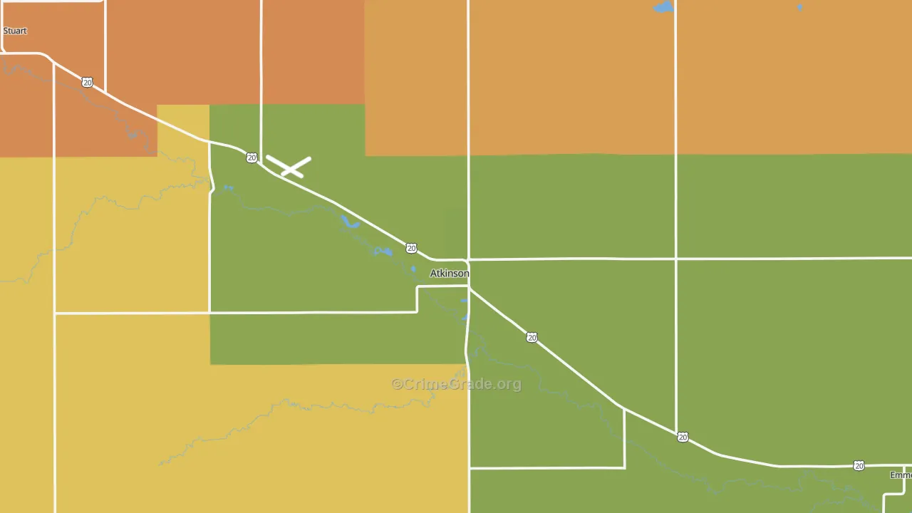 Atkinson, NE Map of Assault Rates