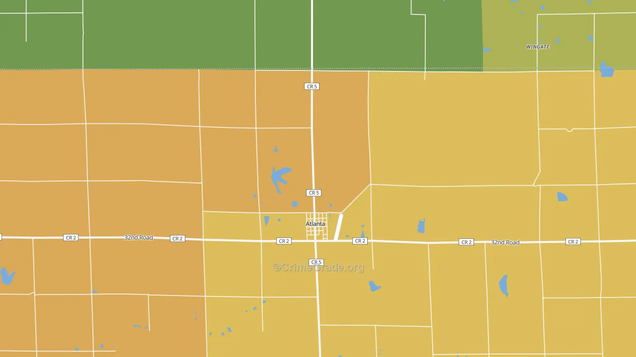Atlanta, KS Map of Assault Rates