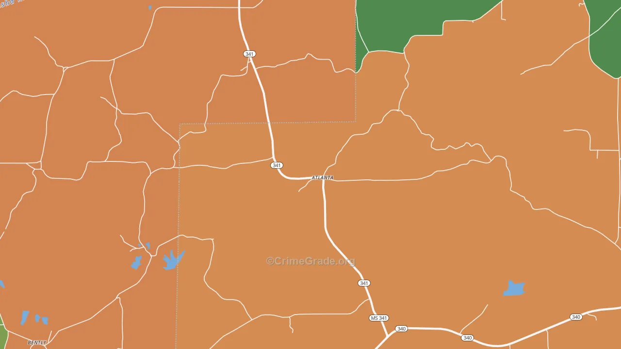 Atlanta, MS Map of Assault Rates