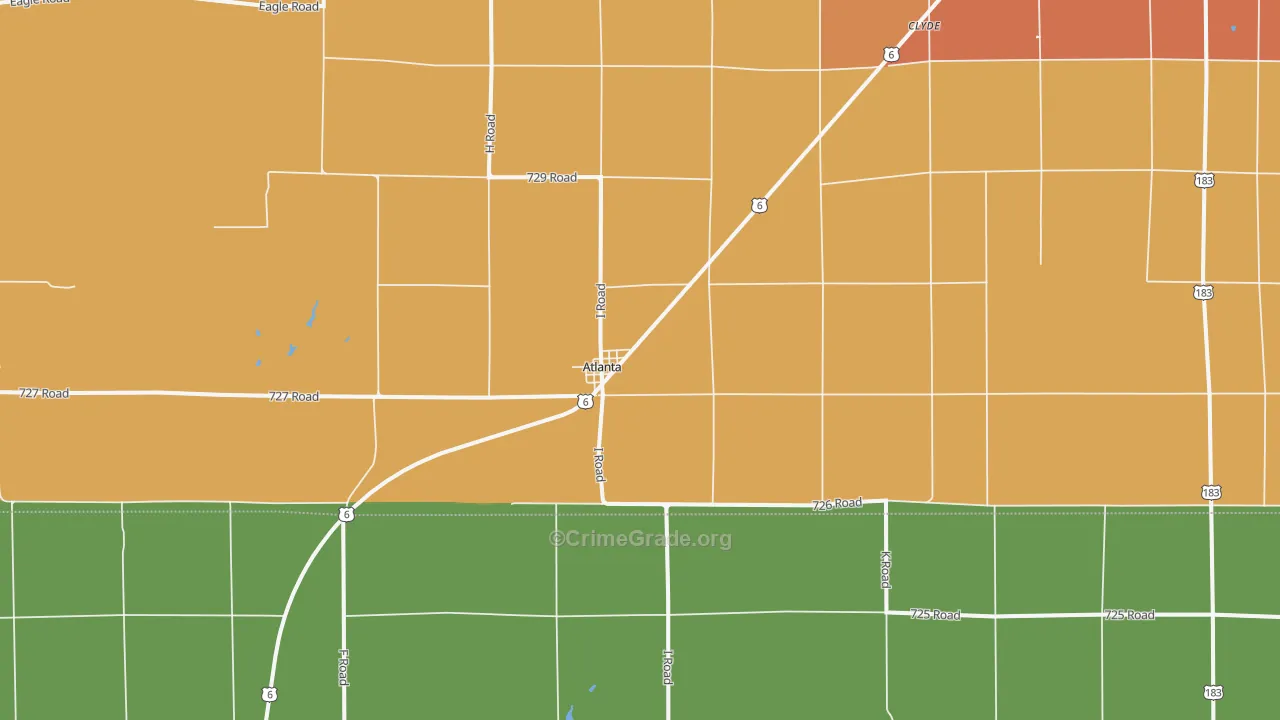 Atlanta, NE Map of Assault Rates
