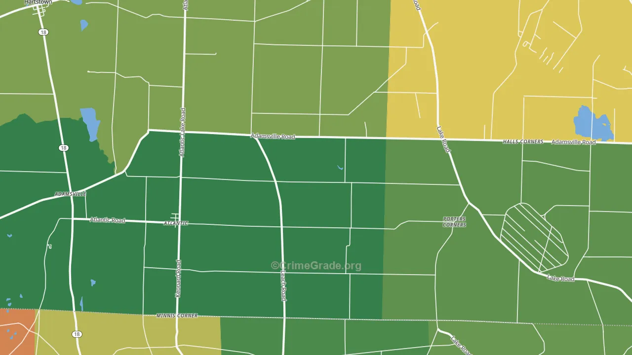 Atlantic, PA Map of Assault Rates