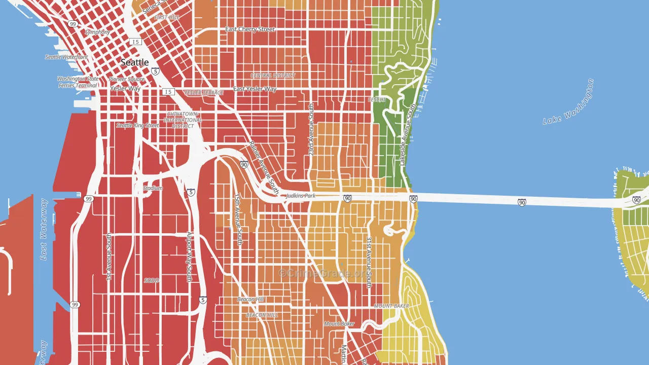 Atlantic, Seattle, WA Map of Assault Rates