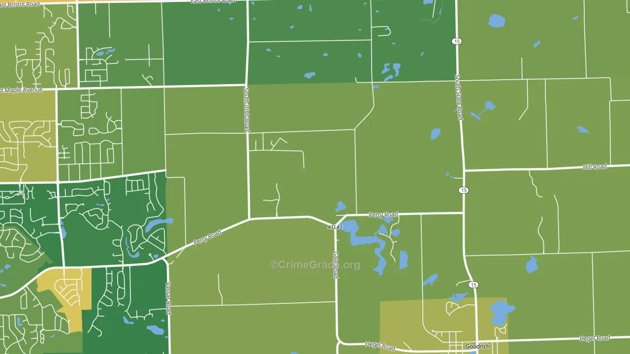 Atlas, MI Map of Assault Rates
