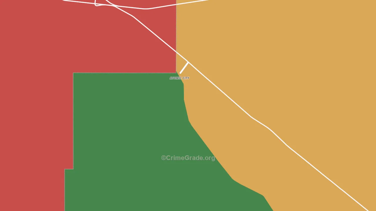 Atomic City, ID Map of Assault Rates