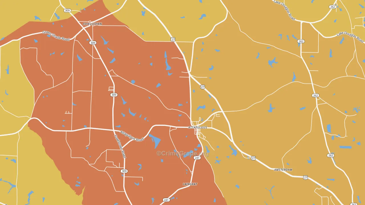 Attapulgus, GA Map of Assault Rates