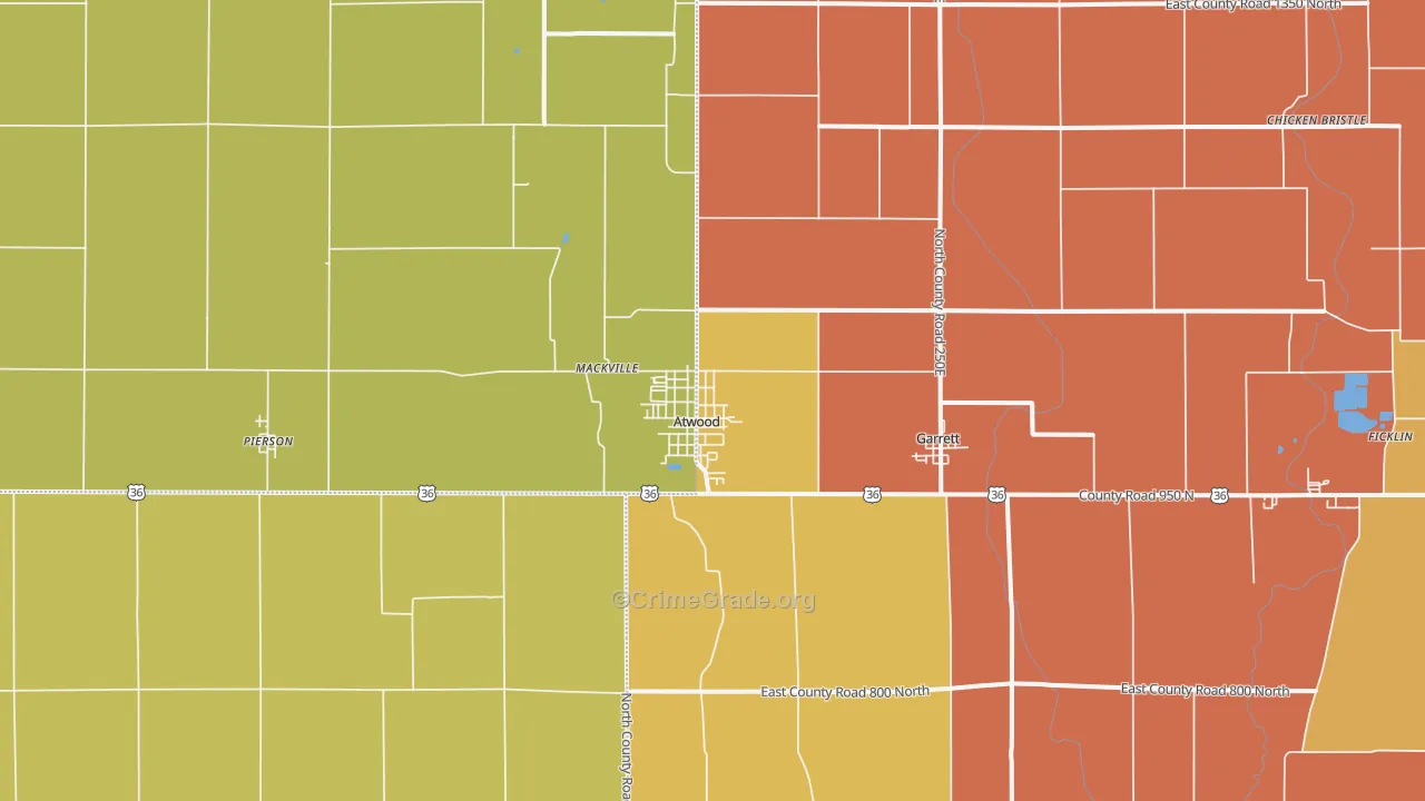 Atwood, IL Map of Assault Rates