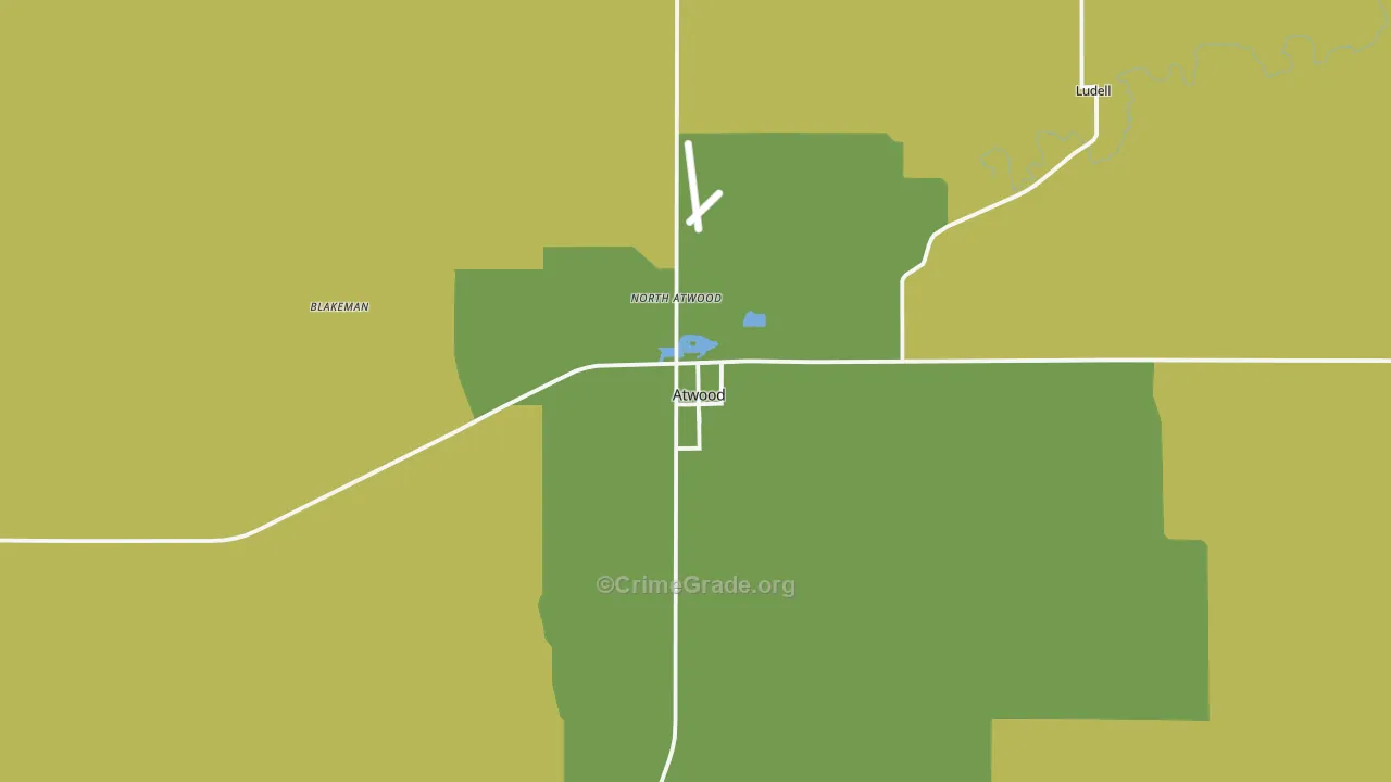 Atwood, KS Map of Assault Rates